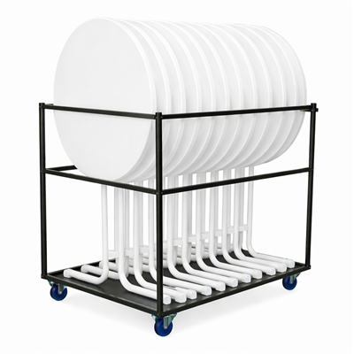 Folding cocktail table MODENA - Ø 80 cm x 110 cm, white