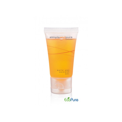 Shower gel in tube, 30 ml, Simple and Pure (Sale is possible only in quantities of 50 pieces)