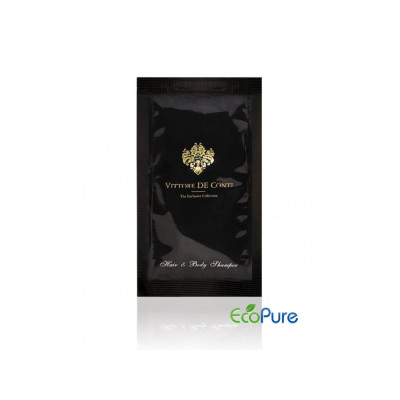 Shampoo for hair and body in a bag, 10 ml, Vittore De Conti (Sale is possible only in quantities of 125 pieces)