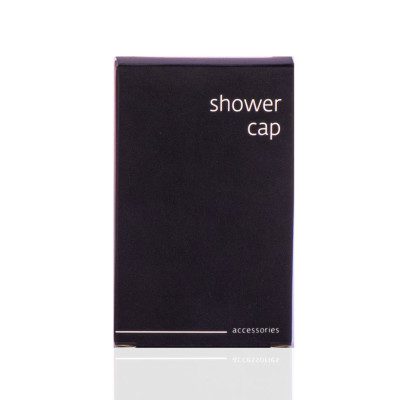 Shower cap in box, Black Accessories (MOQ: 125 PCS)
